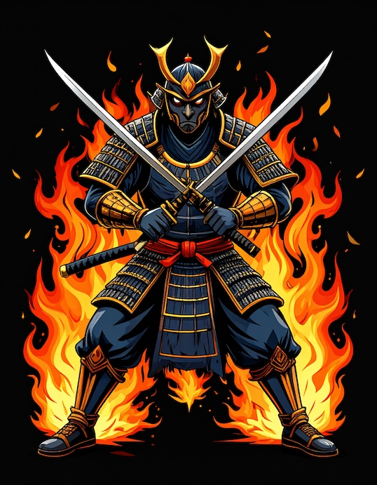 Samurai character artwork